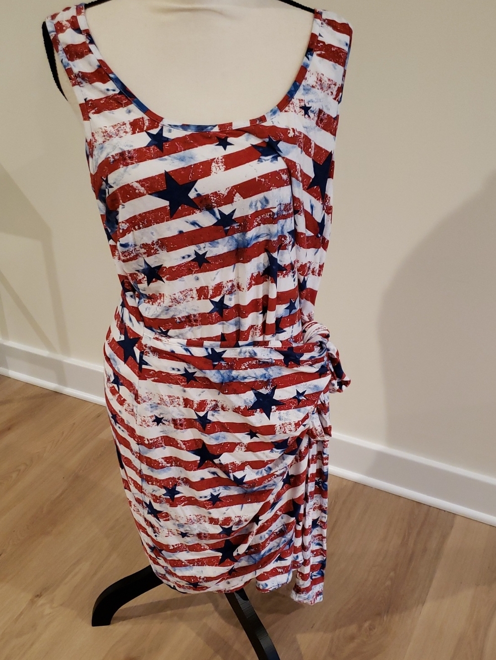VENUS Patriotic Sleeveless Star & Stripe Dress - Red/White/Blue